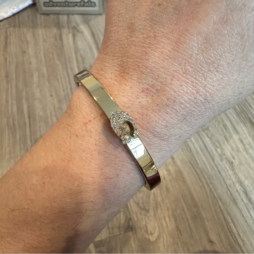 COACH Pave Signature Hinged Bangle - Picture 4 of 11